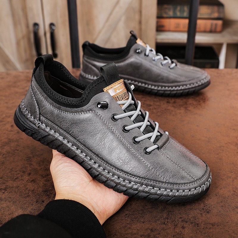[🔥Oslava 10. výročí – obrovská sleva] Pánské ortopedické kožené boty – pohodlné a ulevující od bolesti👞Ergonomický design