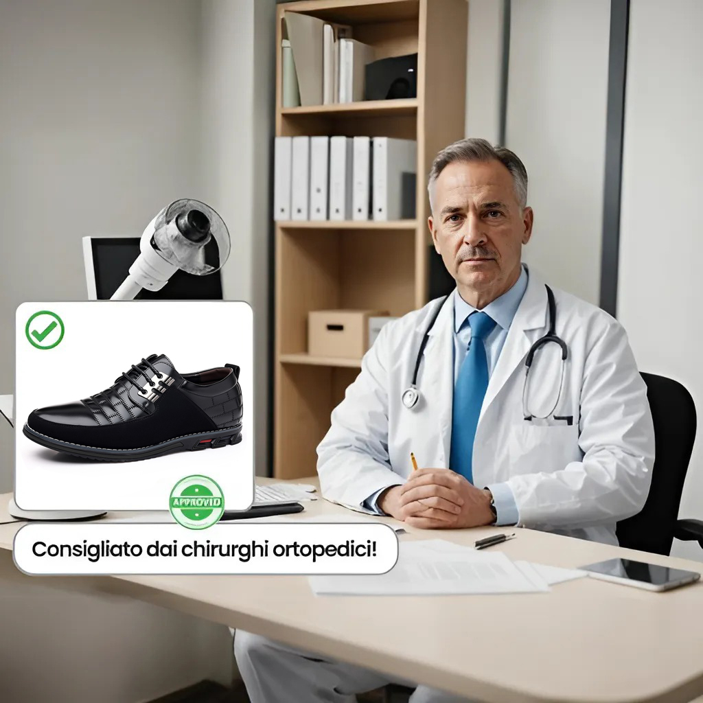 Lo sconto di oggi è del 50%, scarpe ortopediche in pelle da uomo, alleviano il dolore al tallone e riducono la pressione fisica sui piedi