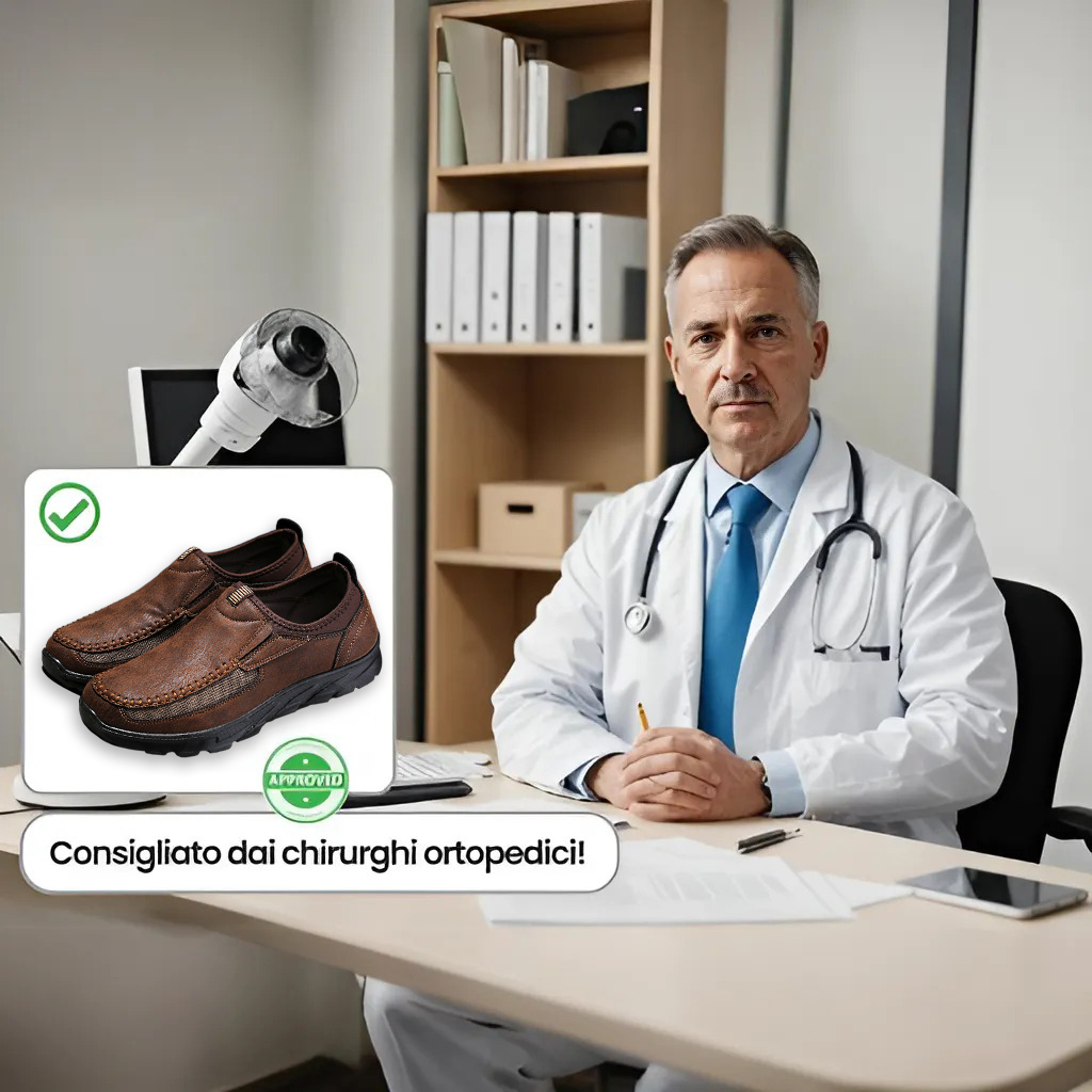 Lo sconto di oggi è del 50%, scarpe ortopediche casual in pelle, alleviano il dolore ai piedi e migliorano la postura della camminata.