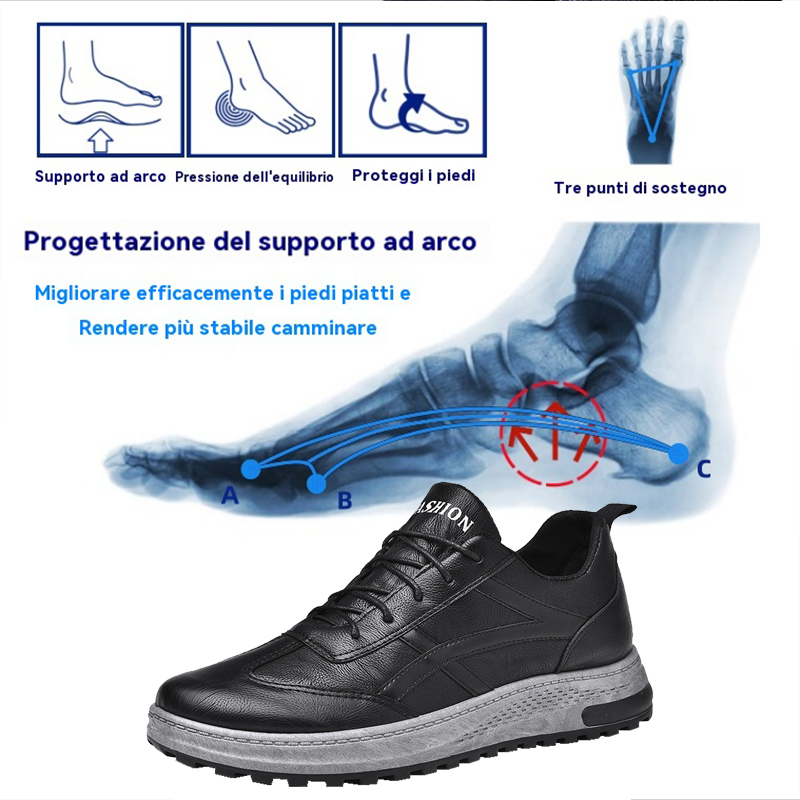 (🔥50% DI SCONTO OGGI - DA NON PERDERE) Scarpe ortopediche da uomo in vera pelle dal design ergonomico