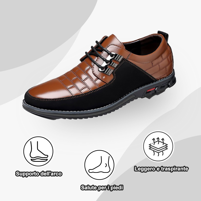 Lo sconto di oggi è del 50%, scarpe ortopediche in pelle da uomo, alle