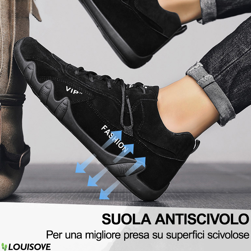 Oggi riceverai uno sconto del 50% sulle scarpe ortopediche da esterno da uomo che leniscono i piedi, alleviano il dolore e riducono lo stress sui piedi.