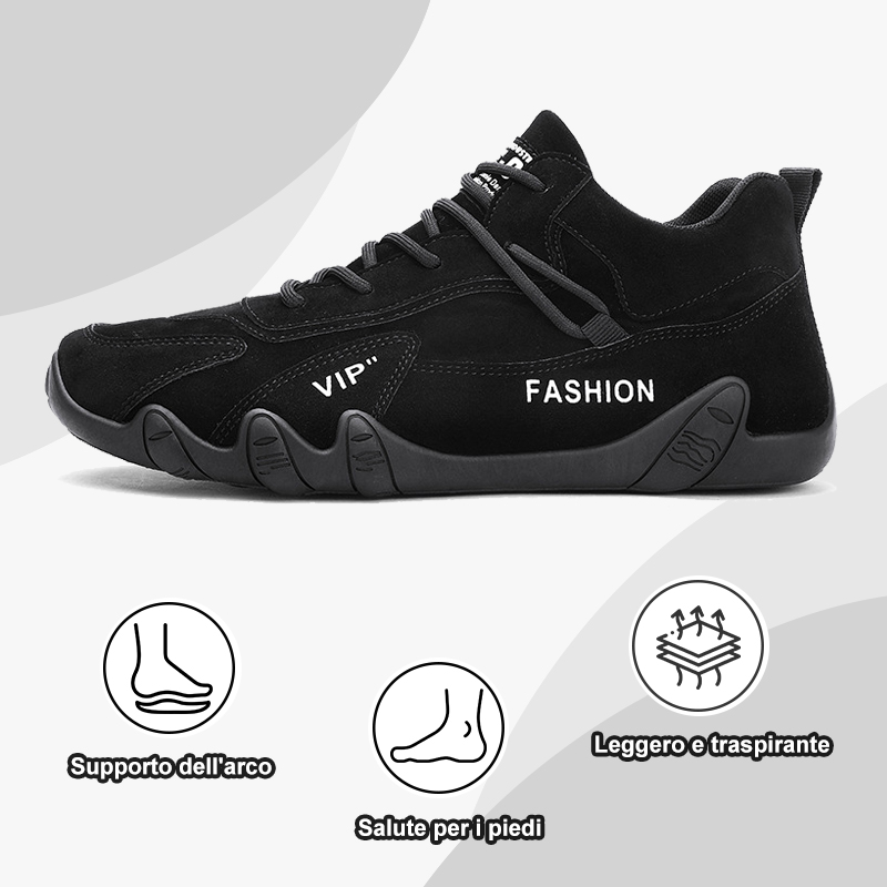 Oggi riceverai uno sconto del 50% sulle scarpe ortopediche da esterno da uomo che leniscono i piedi, alleviano il dolore e riducono lo stress sui piedi.