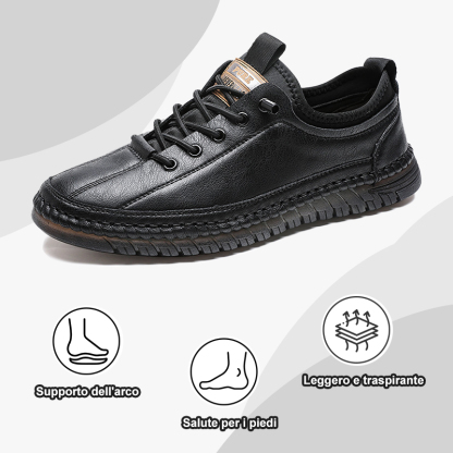 Le scarpe ortopediche da uomo in vera pelle possono modellare i piedi e ridurre l'affaticamento. Ordina ora e ricevi calzini ortopedici gratuiti.