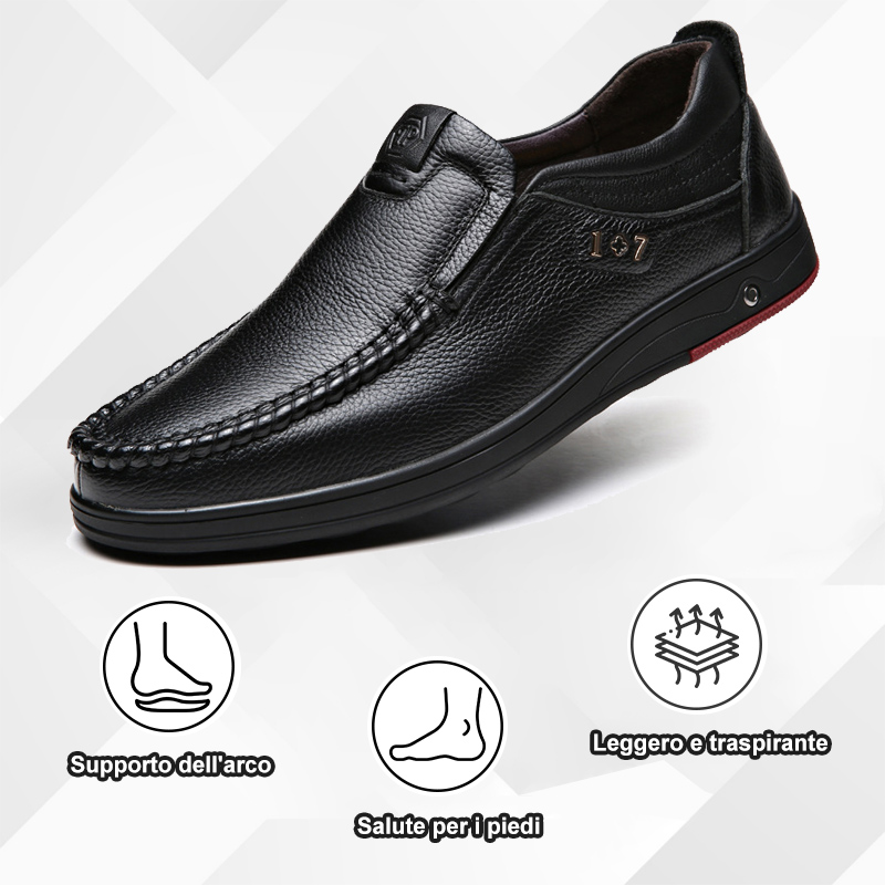 Lo sconto di oggi è del 50%. Scarpe da uomo in vera pelle. Il materiale è molto morbido, che può alleviare la pressione sui piedi e renderlo più comodo da indossare.