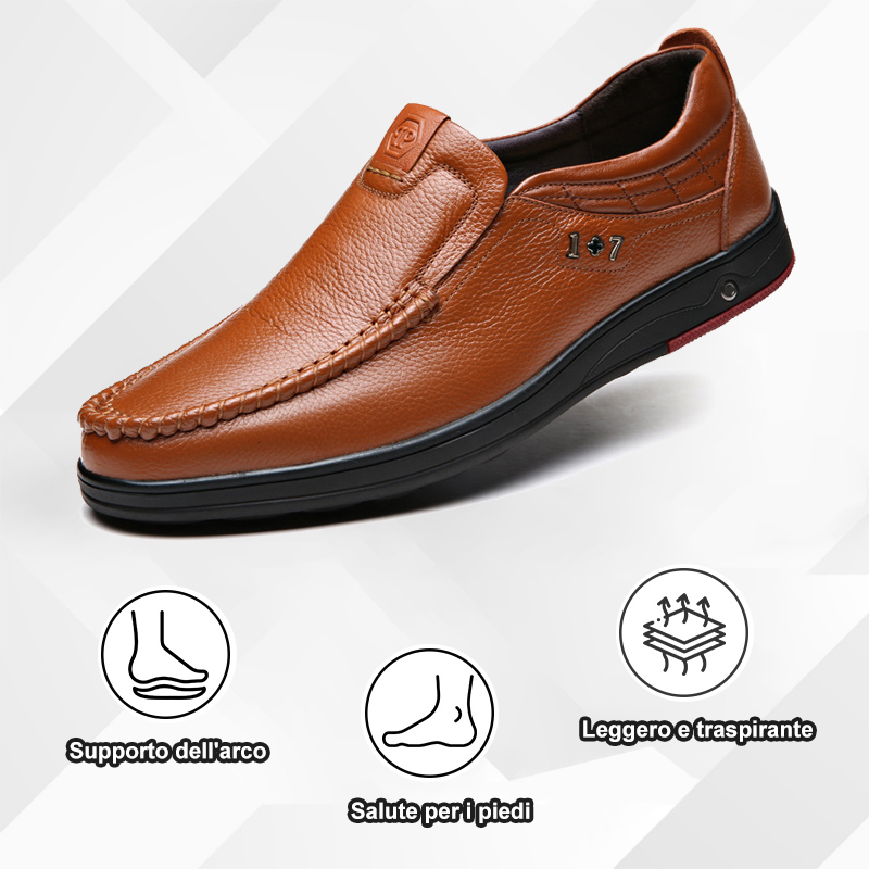 Lo sconto di oggi è del 50%. Scarpe da uomo in vera pelle. Il materiale è molto morbido, che può alleviare la pressione sui piedi e renderlo più comodo da indossare.