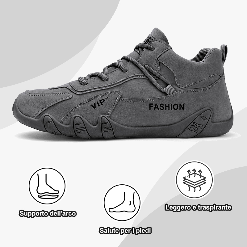 Oggi riceverai uno sconto del 50% sulle scarpe ortopediche da esterno da uomo che leniscono i piedi, alleviano il dolore e riducono lo stress sui piedi.