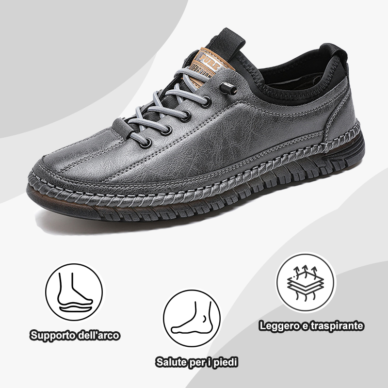Le scarpe ortopediche da uomo in vera pelle possono modellare i piedi e ridurre l'affaticamento. Ordina ora e ricevi calzini ortopedici gratuiti.