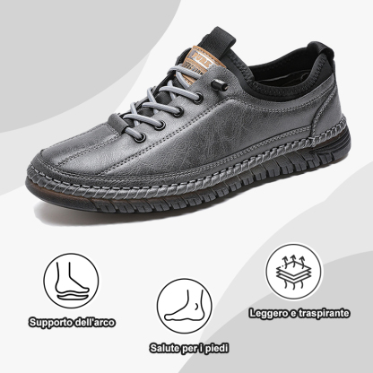 Le scarpe ortopediche da uomo in vera pelle possono modellare i piedi e ridurre l'affaticamento. Ordina ora e ricevi calzini ortopedici gratuiti.