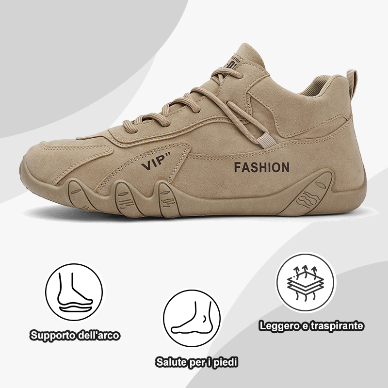 Oggi riceverai uno sconto del 50% sulle scarpe ortopediche da esterno da uomo che leniscono i piedi, alleviano il dolore e riducono lo stress sui piedi.