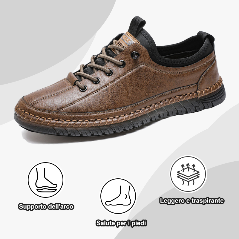Le scarpe ortopediche da uomo in vera pelle possono modellare i piedi e ridurre l'affaticamento. Ordina ora e ricevi calzini ortopedici gratuiti.