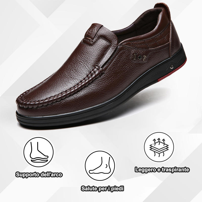 Lo sconto di oggi è del 50%. Scarpe da uomo in vera pelle. Il materiale è molto morbido, che può alleviare la pressione sui piedi e renderlo più comodo da indossare.