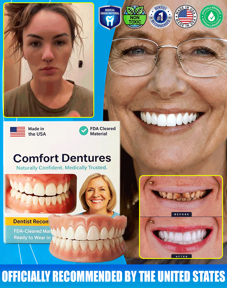 【Offer ends today: 50% off】Perfectly natural-fit denture set😁