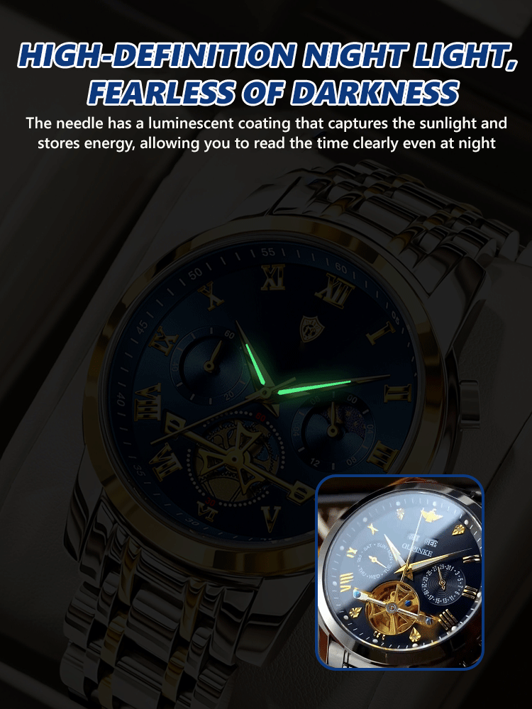 【Trusted by a century-old Swiss brand🏔️】Multifunctional waterproof men's watch