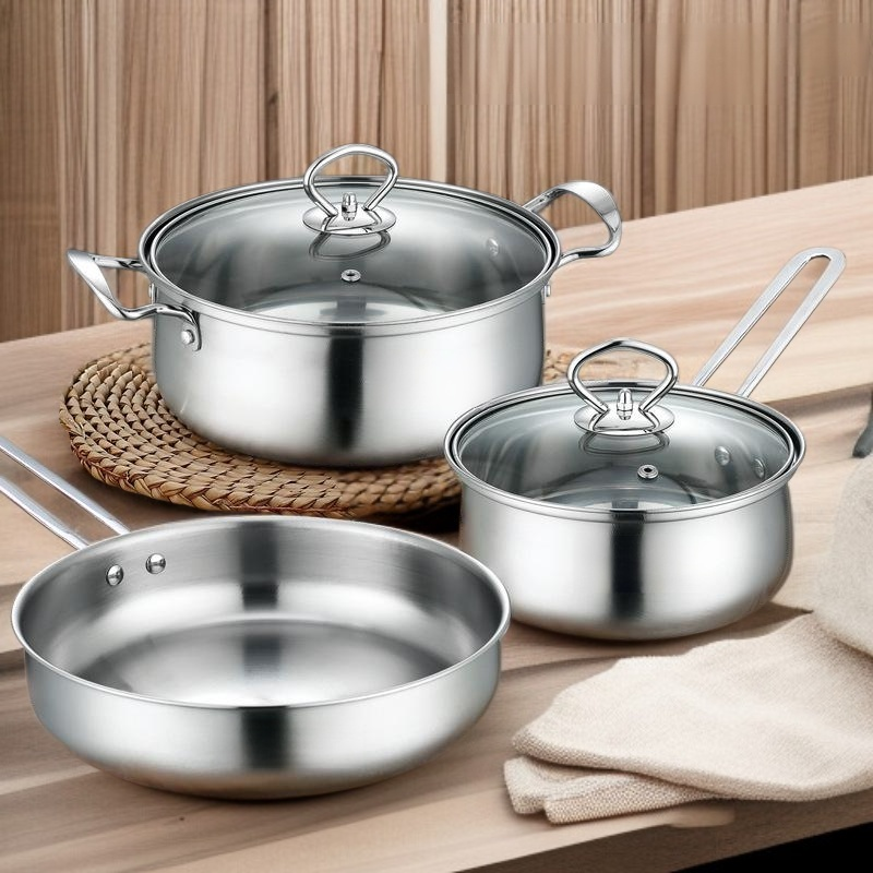 Stainless Steel Kitchenware Set - Three Pieces