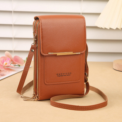 【Multi-Functional Touchscreen Zipper Pouch】Smart Touch Crossbody: 1S access to phone, No more dropped screens!