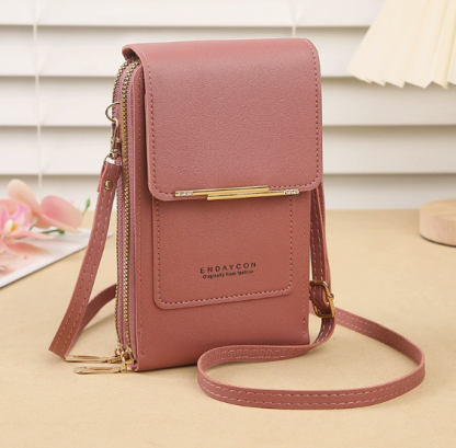 【Multi-Functional Touchscreen Zipper Pouch】Smart Touch Crossbody: 1S access to phone, No more dropped screens!
