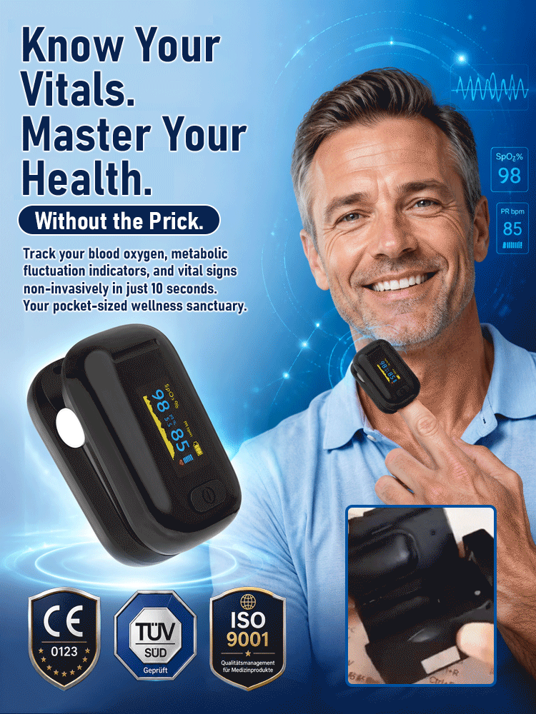 【Highly Recommended by Thousands of US Doctors】Skip the Prick, 10s Non-invasive SpO2 Tracker! 