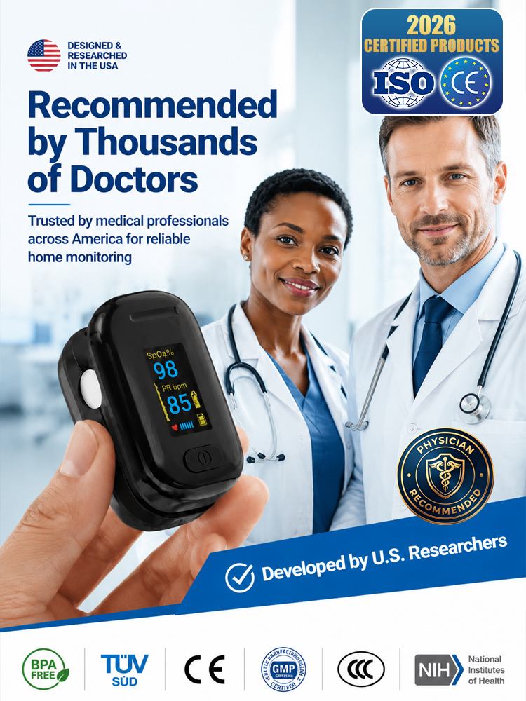 【Highly Recommended by Thousands of US Doctors】Skip the Prick, 10s Non-invasive SpO2 Tracker! 