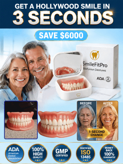 🚀 Custom Snap-On Fit: 1 Mold to Perfect Smile, No more Loose Dentures!