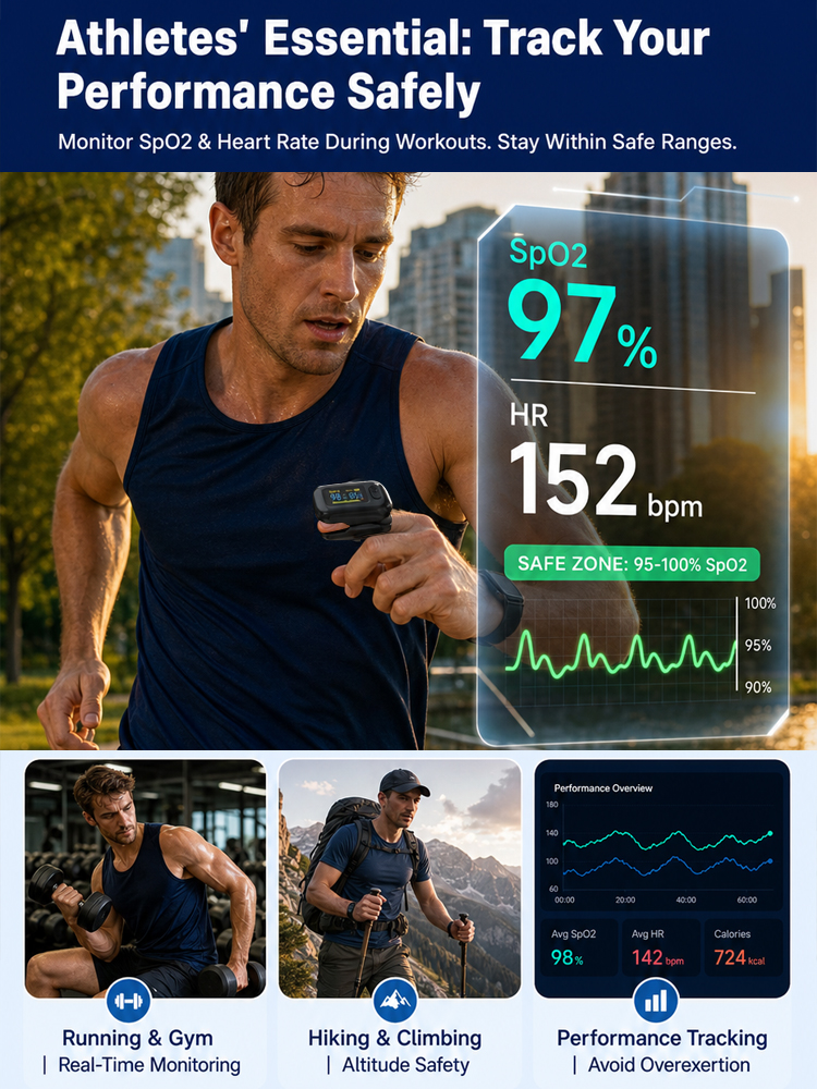 【Highly Recommended by Thousands of US Doctors】Skip the Prick, 10s Non-invasive SpO2 Tracker! 