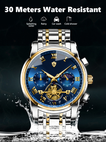 【Trusted by a century-old Swiss brand🏔️】Multifunctional waterproof men's watch