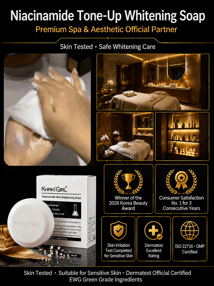【All-Body Niacinamide Whitening Soap】7x Niacinamide Power: 7 Days to Radiant Skin, No more Dark Spots!