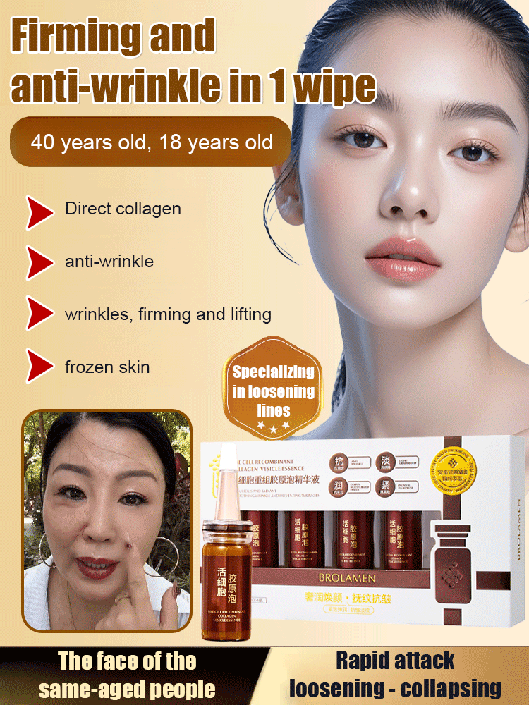 【Cinema-Style Dupe】Cell Recombinant Collagen Vesicle Essence ✨ 99.76% Firming Rate 🧴 1-Swipe Wrinkle Reducing & Anti-Aging