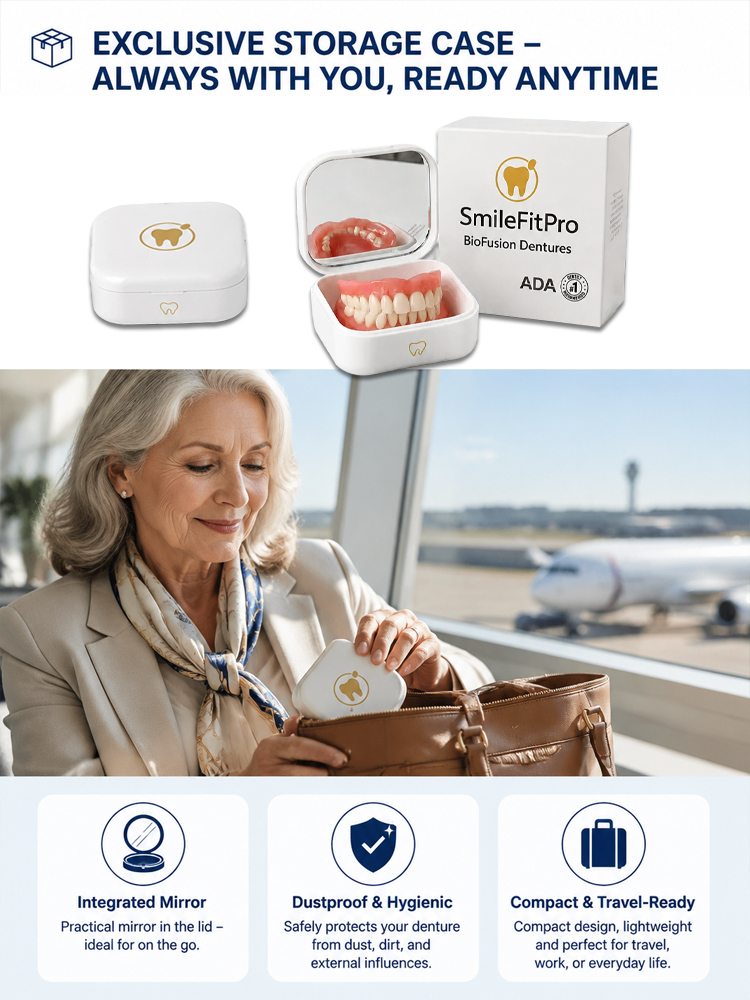 🚀 Custom Snap-On Fit: 1 Mold to Perfect Smile, No more Loose Dentures!