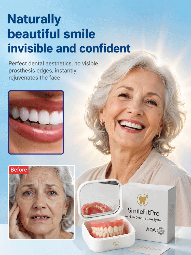 🚀 Custom Snap-On Fit: 1 Mold to Perfect Smile, No more Loose Dentures!