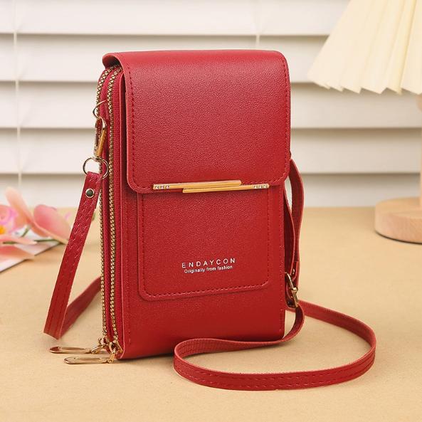 【Multi-Functional Touchscreen Zipper Pouch】Smart Touch Crossbody: 1S access to phone, No more dropped screens!