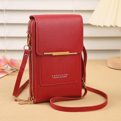 【Multi-Functional Touchscreen Zipper Pouch】Smart Touch Crossbody: 1S access to phone, No more dropped screens!