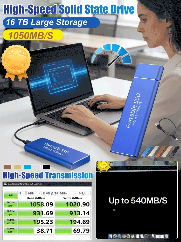 Military-Grade 16TB High-End Portable SSD | Factory Direct Clearance!Waterproof & Shockproof, Only 200 Units Left at Rock-Bottom Price!