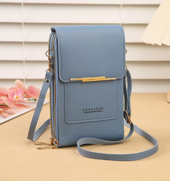【Multi-Functional Touchscreen Zipper Pouch】Smart Touch Crossbody: 1S access to phone, No more dropped screens!