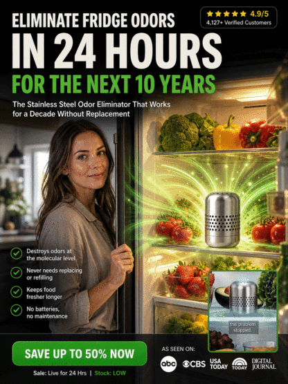 [Effect lasts for 10 years] Nano-Catalyst Deodorizer: 24 Hours to Odor-Free Fridge, No more Rotten Smells!