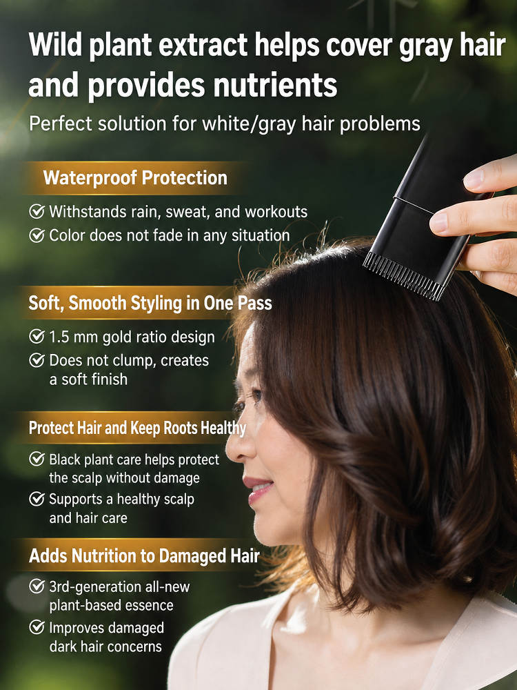 🚀 Trichologist-Approved: 1s to vanish gray hair, No more white roots!