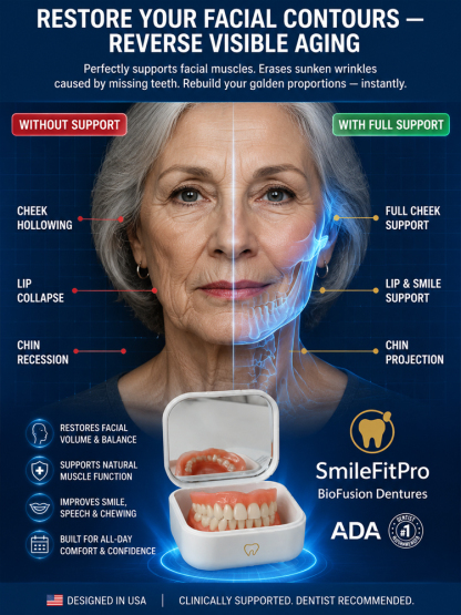 🚀 Custom Snap-On Fit: 1 Mold to Perfect Smile, No more Loose Dentures!