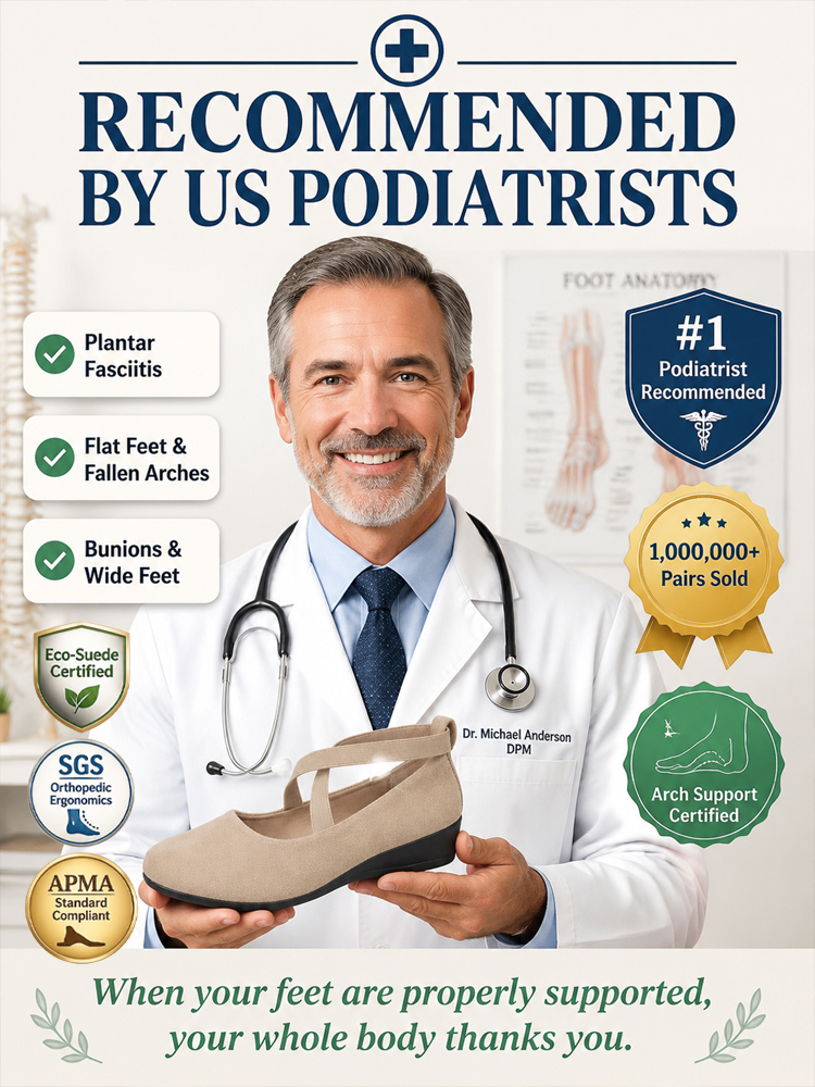 【Ergonomic Design】Podiatrist-Designed Arch Support: Upgrade to all-day walking comfort, No more plantar fasciitis!