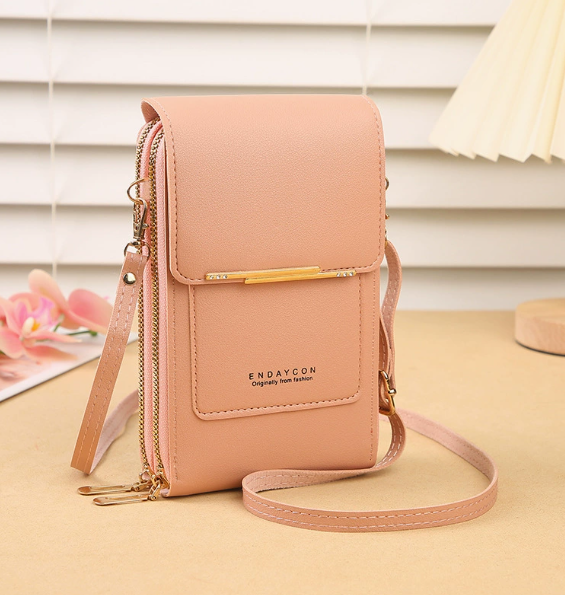 【Multi-Functional Touchscreen Zipper Pouch】Smart Touch Crossbody: 1S access to phone, No more dropped screens!