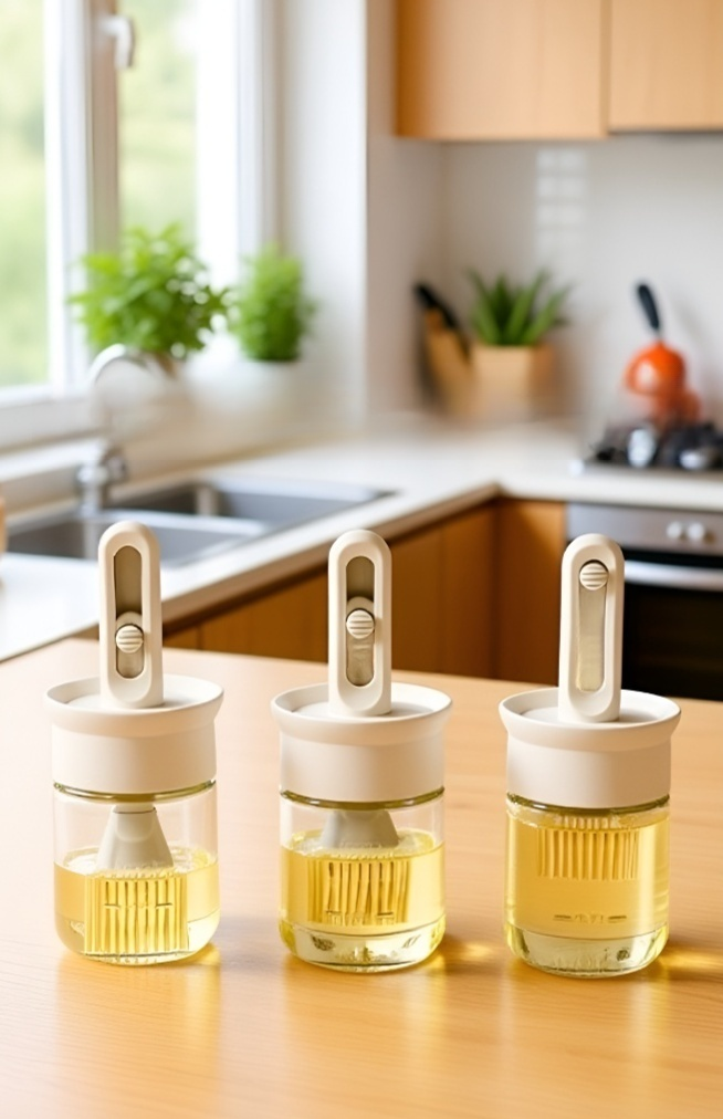 내열성 오일 브러시와 캔 세트