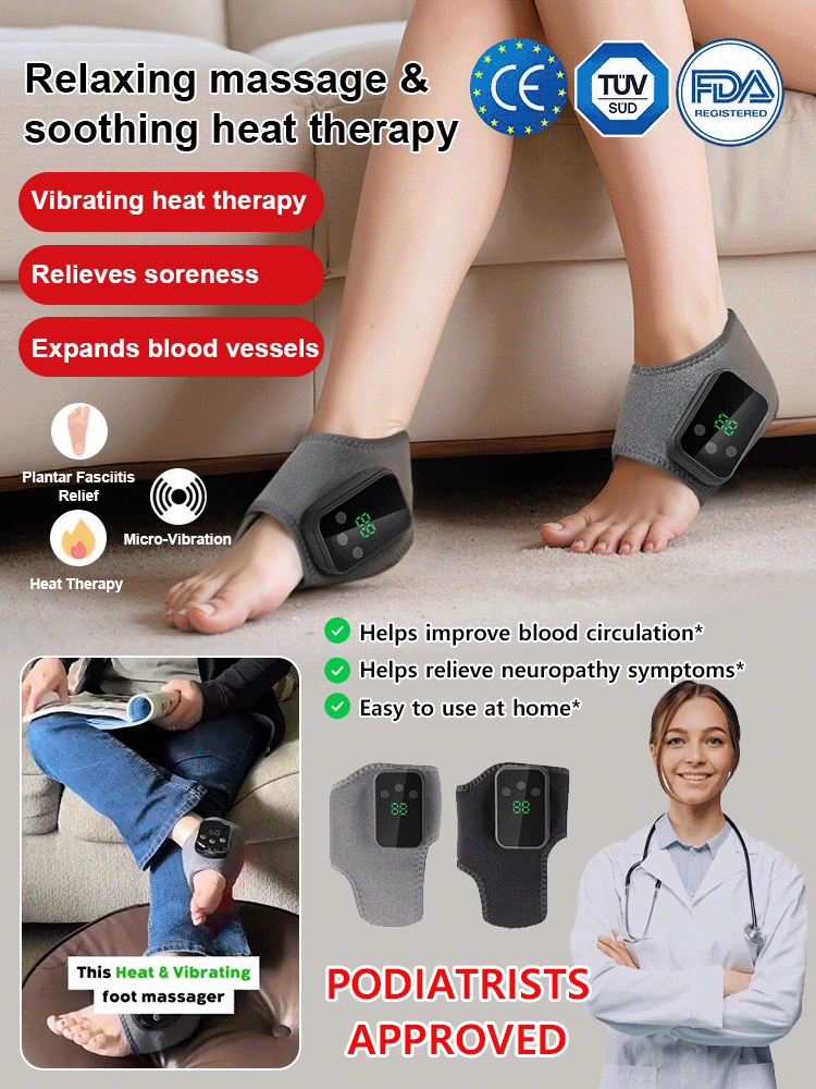 3-in-1 Therapy Ankle Massager 🦶, 360° Contoured Fit for Ankles, Deeply Relieves Muscle Tension 💆‍♂️!