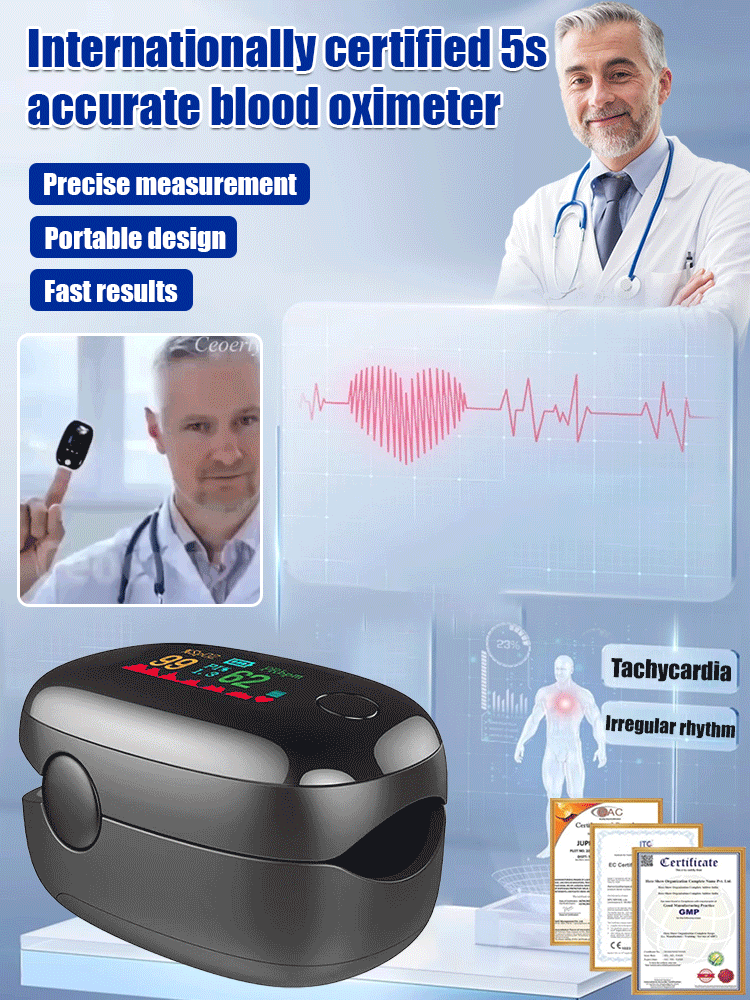 【International Certification】5s Accurate Rapid Blood Oximeter