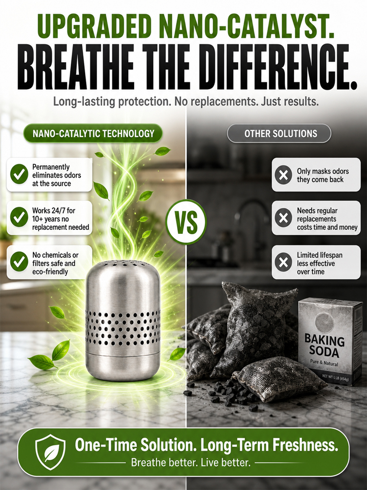 [Effect lasts for 10 years] Nano-Catalyst Deodorizer: 24 Hours to Odor-Free Fridge, No more Rotten Smells!