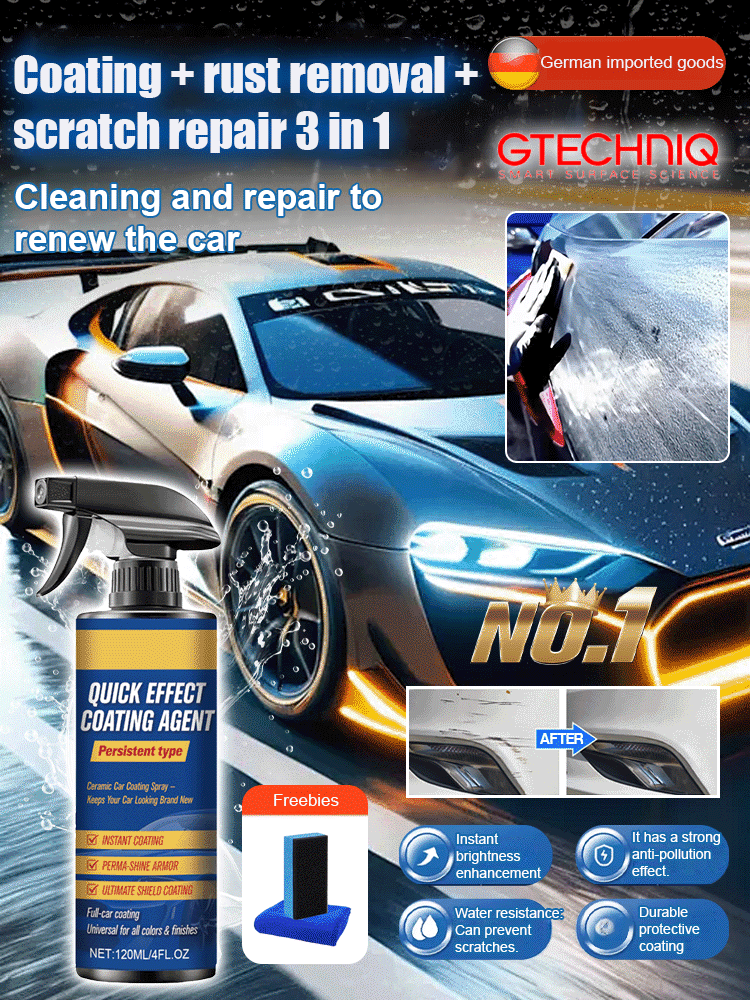 Co-developed by top German engineers & F1 World Champion Team 🏆, Automotive Nano Ceramic Coating! Full-car coating in just 5 minutes ⏱️