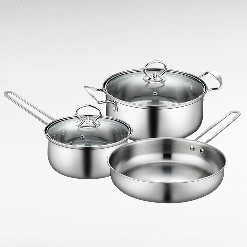 Stainless Steel Kitchenware Set - Three Pieces
