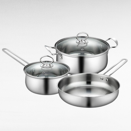 Stainless Steel Kitchenware Set - Three Pieces