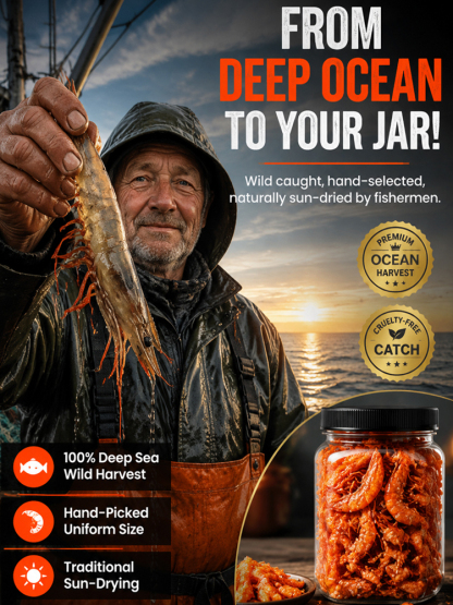 🚀 High-Protein Shrimp: 1 serving to daily calcium boost, No more weak bones!