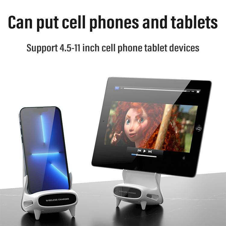 【80% OFF😄】 Charge & Watch Hands-Free✅Fast Wireless Charger Stand with 3D Sound