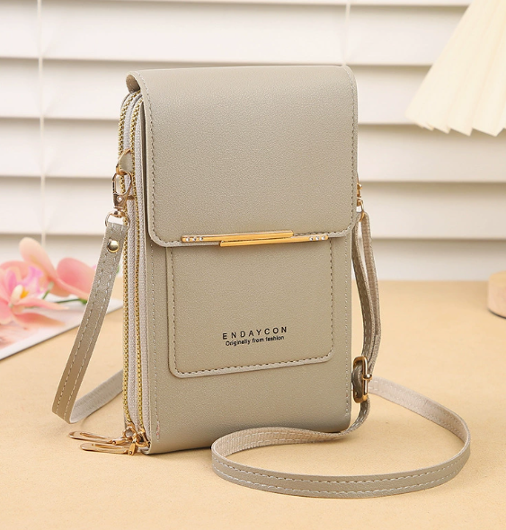 【Multi-Functional Touchscreen Zipper Pouch】Smart Touch Crossbody: 1S access to phone, No more dropped screens!