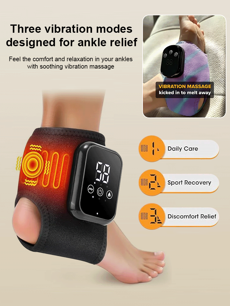 3-in-1 Therapy Ankle Massager 🦶, 360° Contoured Fit for Ankles, Deeply Relieves Muscle Tension 💆‍♂️!